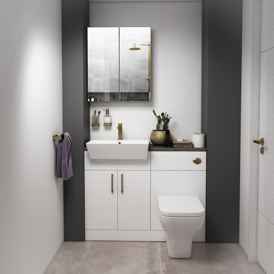 Oliver Gold 1100 Fitted Cloakroom Suite Oliver Gold 1100 Fitted Cloakroom Suite