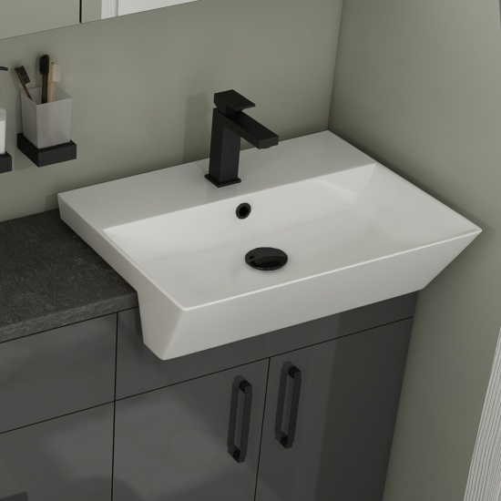 oliver black 1700 fitted furniture with mirror cabinets