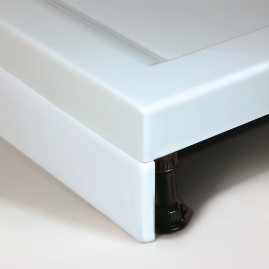 Offset Quadrant Easy Plumb Stone Resin Shower Tray RH: 1200mm (Optional Chrome Waste) Offset Quadrant 1000mm Easy Plumb Shower Tray LH with Black Waste 2
