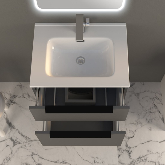 urban 600 matt grey vanity unit