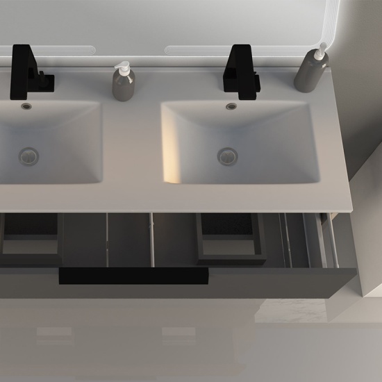 urban 1200 matt grey vanity unit
