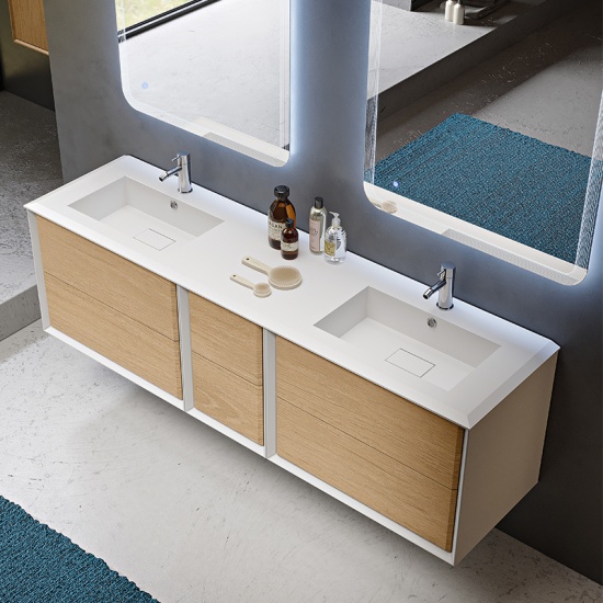 bellagio 1760 tobacco oak vanity unit