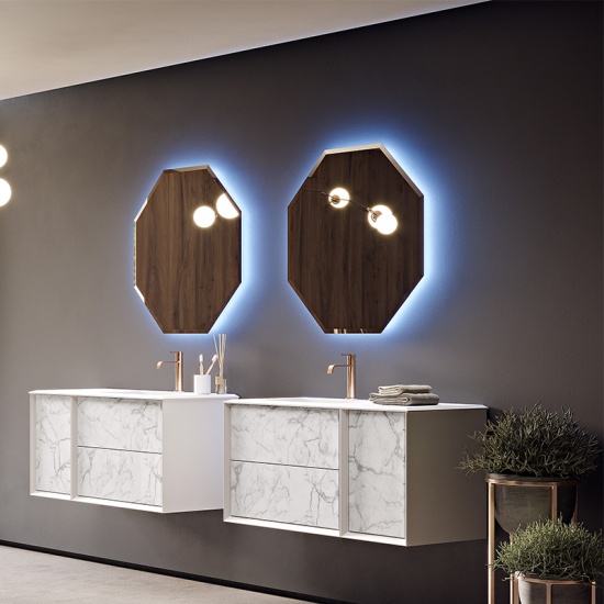 baden haus bellagio 1060 white stone vanity unit (left hand basin) baden haus bellagio 1060 white stone vanity unit (left hand basin)