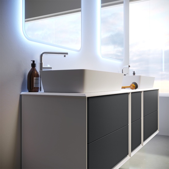 baden haus bellagio 1760 graphite vanity unit with countertop square basin baden haus bellagio 1760 graphite vanity unit with countertop square basin