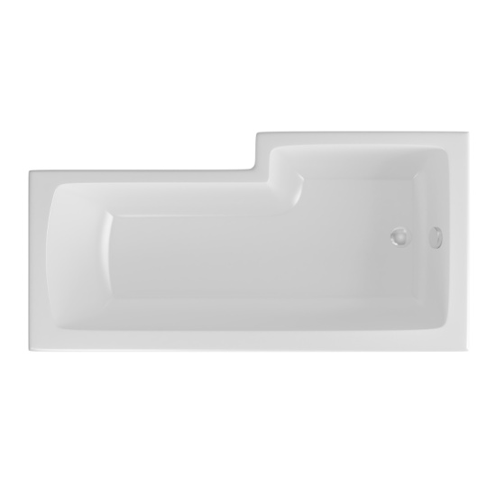 shannon l shape lefthand shower bath 1500 1700