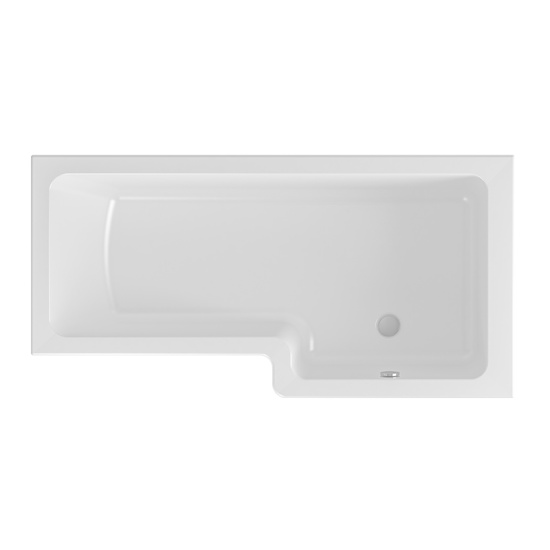 portland 1700 righthand l shape shower bath