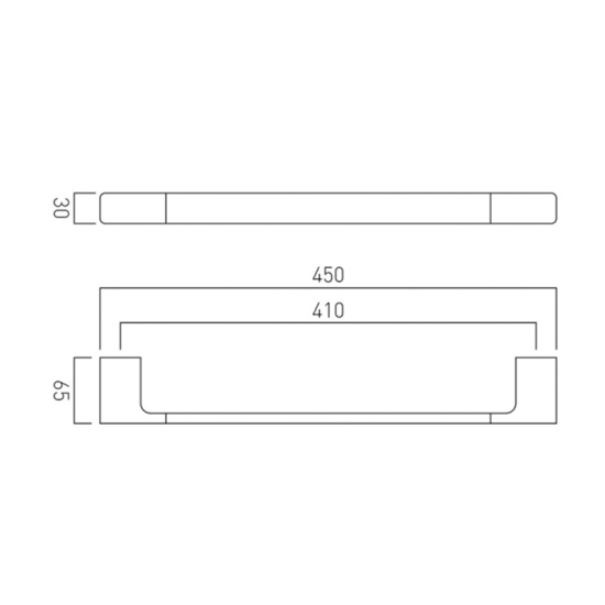 Vado Shama 450mm Chrome Towel Rail