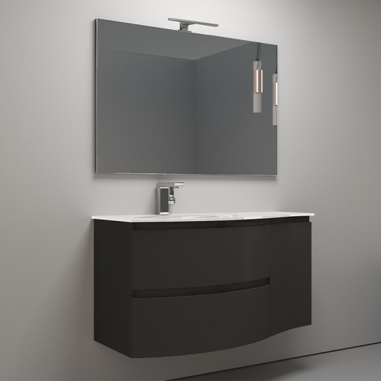 vague 1030 graphite left hand basin unit