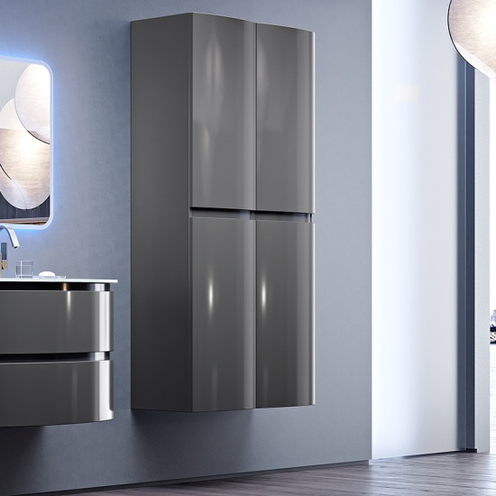 vague 1700 grey gloss double tallboy