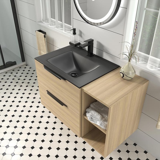alani black offset shower suite 900 vanity unit