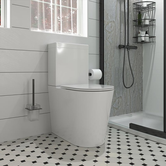 Alani Black Shower Suite: 1200 Oak Vanity Unit with Black Basin Alani black offset shower suite