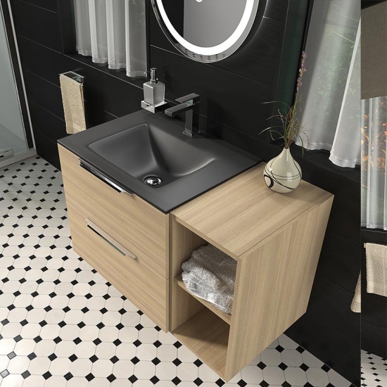 alani chrome offset shower suite 900 vanity unit