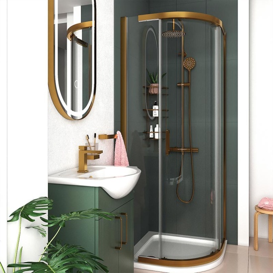 Celeste Green 550 Gold Shower Suite