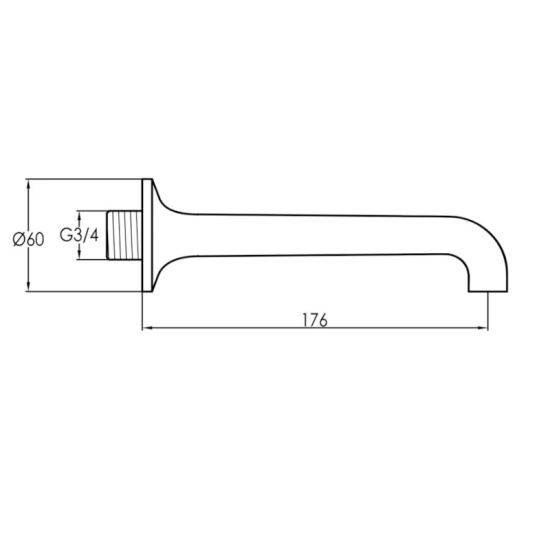 JTP Grosvenor 176 Bath Spout