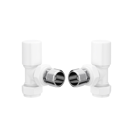 pattern radiator valve - anged - white