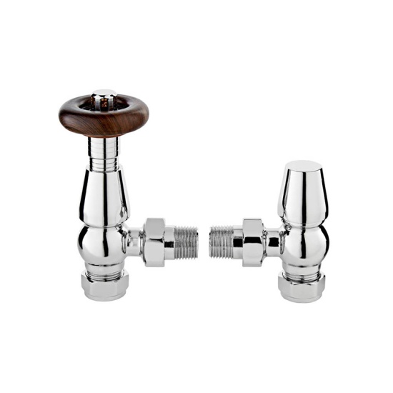 chelsea angled thermostatic radiator valve in chrome