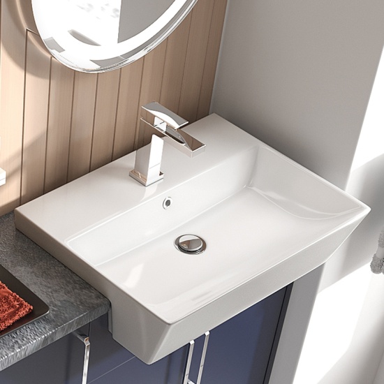 Oliver 1500 Navy Blue Fitted Furniture Chrome Oliver 1500 Navy Blue Fitted Furniture Chrome