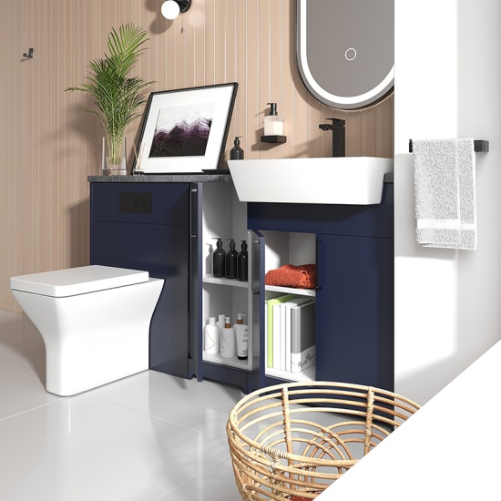 Oliver 1500 Navy Blue Fitted Furniture Black Oliver 1500 Navy Blue Fitted Furniture Black