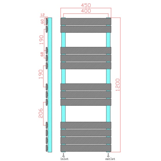 Product Image for Beyzad Black Towel Radiator