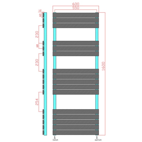 Product Image for Beyzad Black Towel Radiator