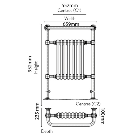 nazir 8 column traditional towel rail nazir 8 column traditional towel rail