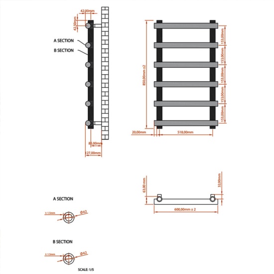 Product Image for Jerrah Chrome Designer Towel Radiator