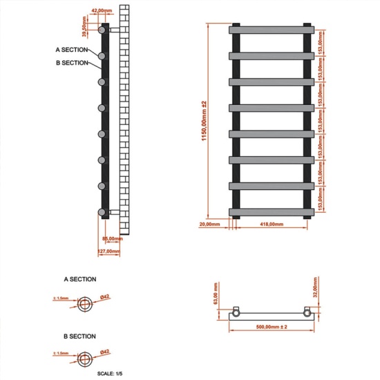 Product Image for Jerrah Chrome Designer Towel Radiator