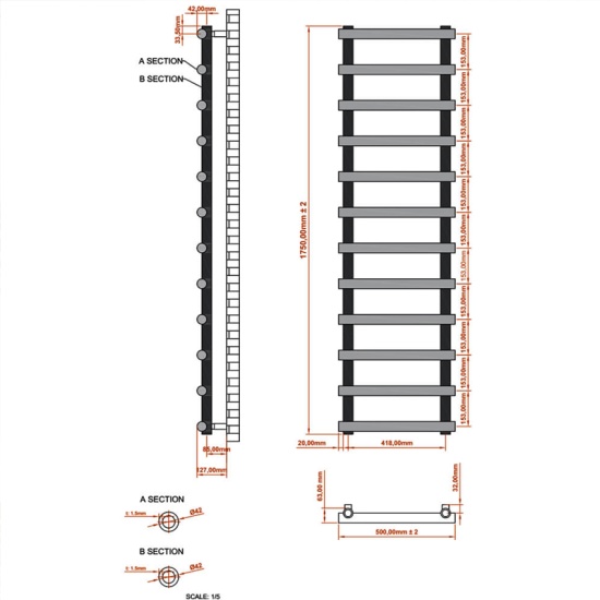 Product Image for Jerrah Chrome Designer Towel Radiator