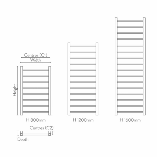 kadin carbon anthracite designer towel radiator