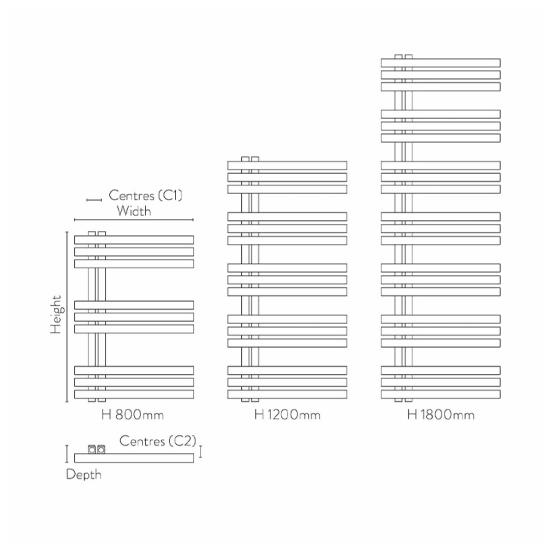 osman carbon anthracite designer towel radiator