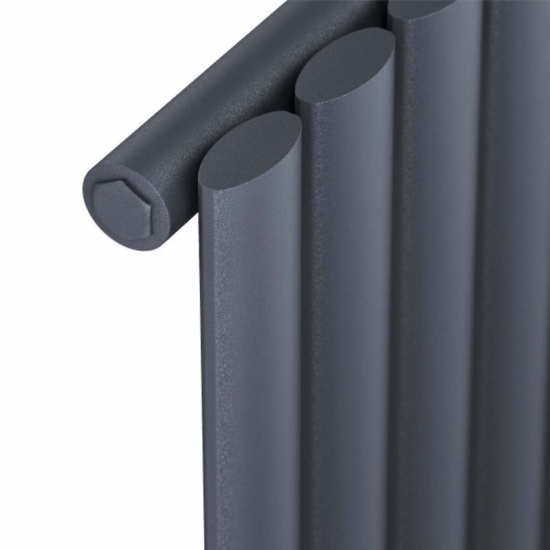 miralay vertical single  anthracite designer radiator