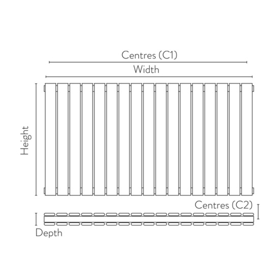 padish horizontal double white designer radiator padish horizontal double white designer radiator