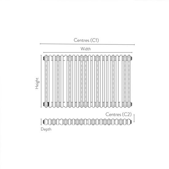 effendi 2 column horizontal raw metal designer radiator effendi 2 column horizontal raw metal designer radiator