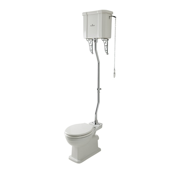 BC Designs victrion high level traditional toilet with white seat