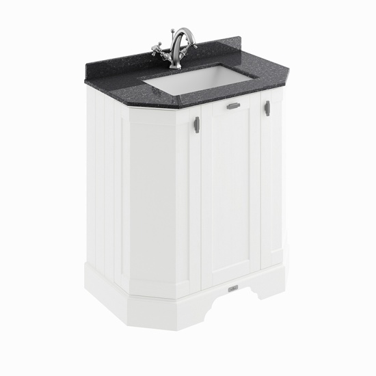 BC Designs victrion 750 nimbus white vanity unit with marble top
