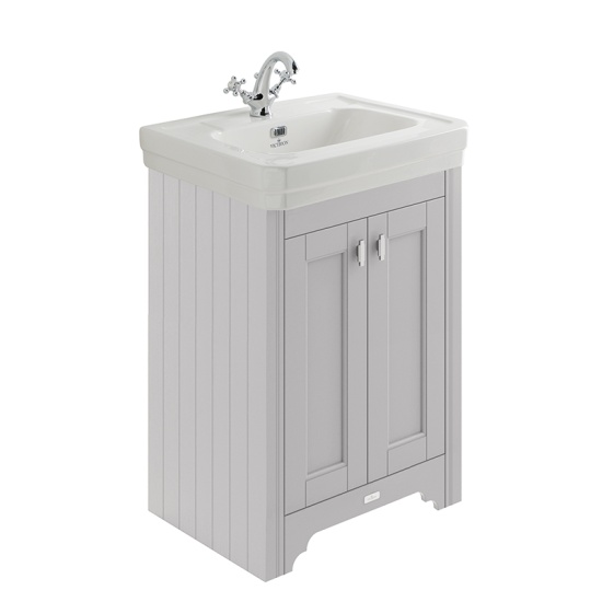 BC Designs victrion 640 earls grey vanity unit with marble top