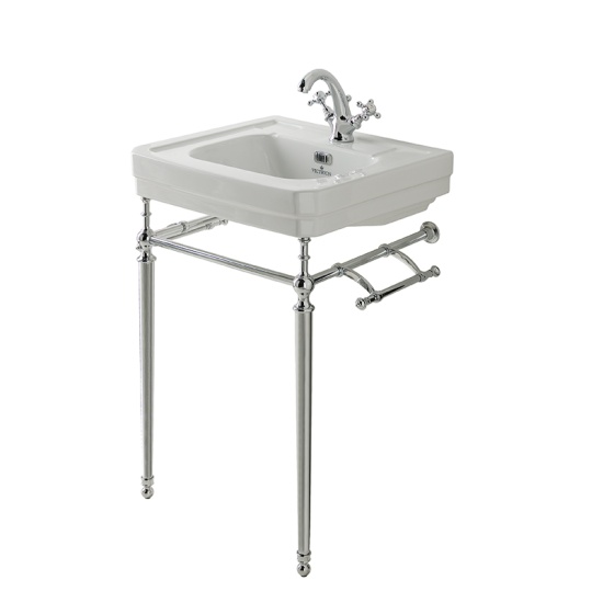 bayswater victrion 640 basin with ornate washstand and optional towel rail