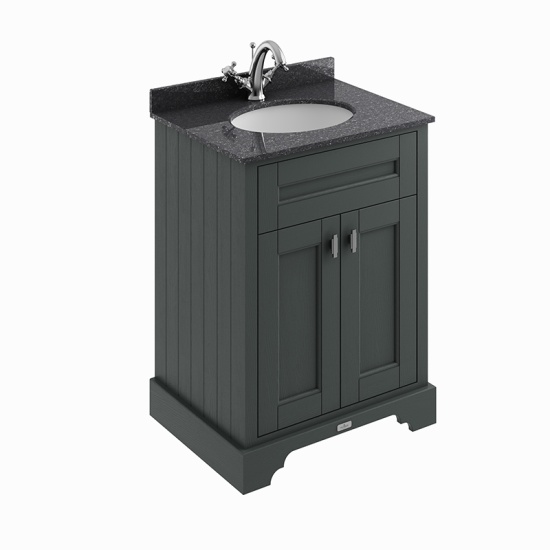 Bayswater Victrion 600 Dark Lead Vanity Unit with Marble Top Image for Bayswater Victrion 600 Dark Lead Vanity Unit with Marble Top