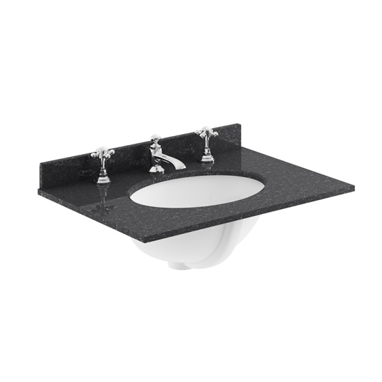 Bayswater Victrion 600 Nimbus White Vanity Unit with Marble Top Image for Bayswater Victrion 600 Nimbus White Vanity Unit with Marble Top