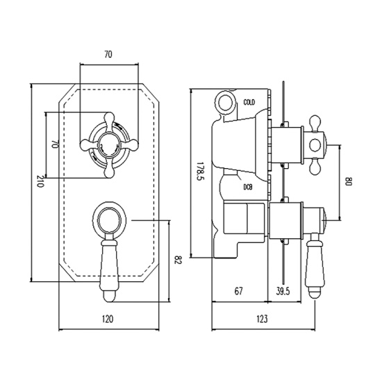 bayswater victrion chrome slide rail kit with handset