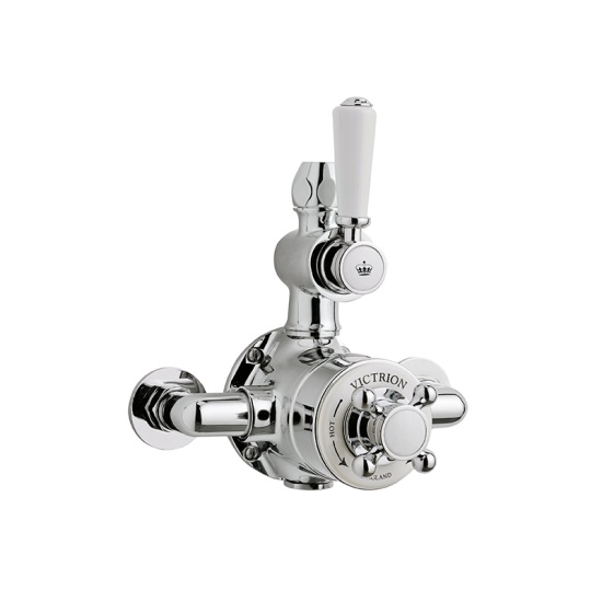 bayswater victrion chrome rigid riser shower kit with head