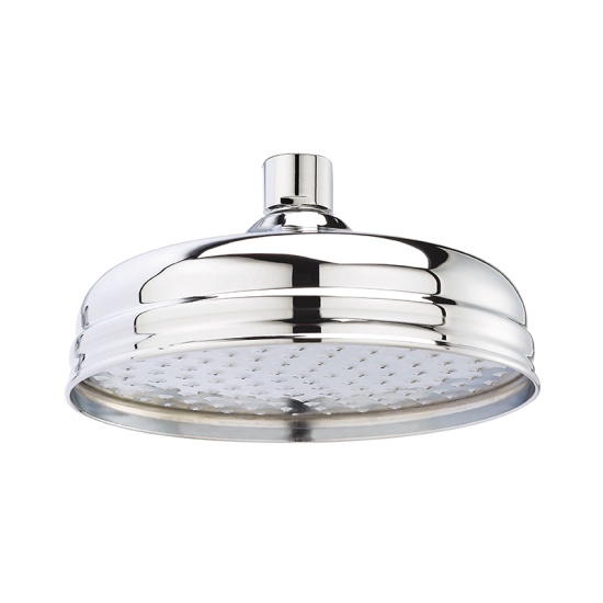 BC Designs victrion chrome 8 inch shower head | ceiling or wall mounted