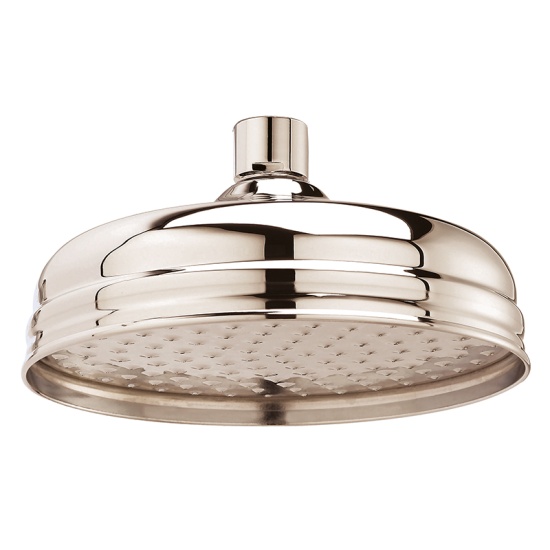 BC Designs victrion nickel 8 inch shower head | ceiling or wall mounted