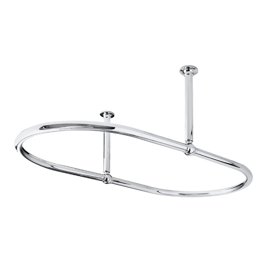 BC Designs victrion chrome oval shower curtain ring