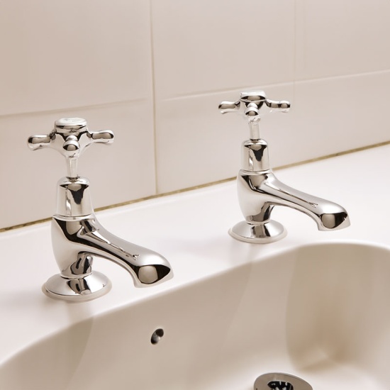 bayswater victrion nickel crosshead basin pillar taps