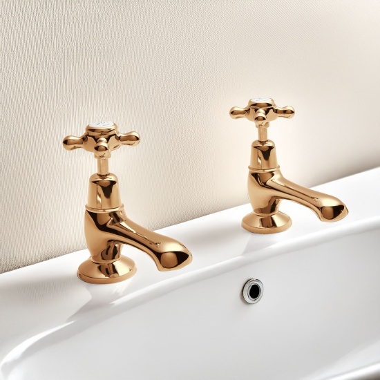 bayswater victrion copper crosshead basin pillar taps