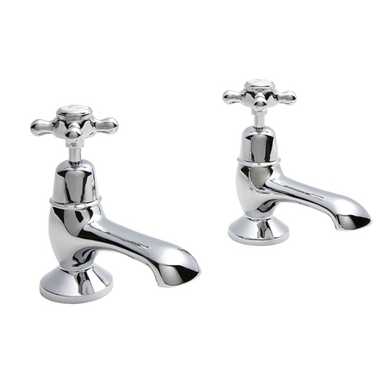 bayswater victrion chrome crosshead bath pillar taps