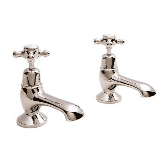 bayswater victrion nickel crosshead bath pillar taps