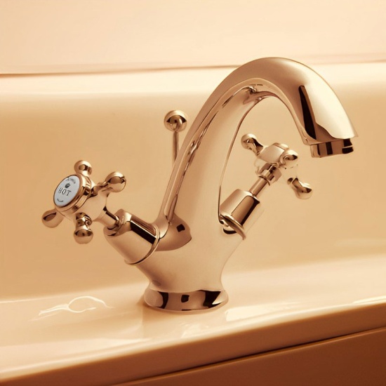 BC Designs victrion copper crosshead mono basin mixer tap