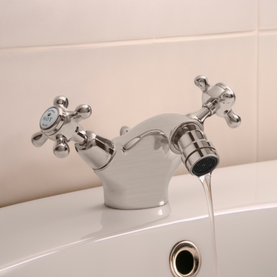 bayswater victrion nickel crosshead mono bidet mixer tap